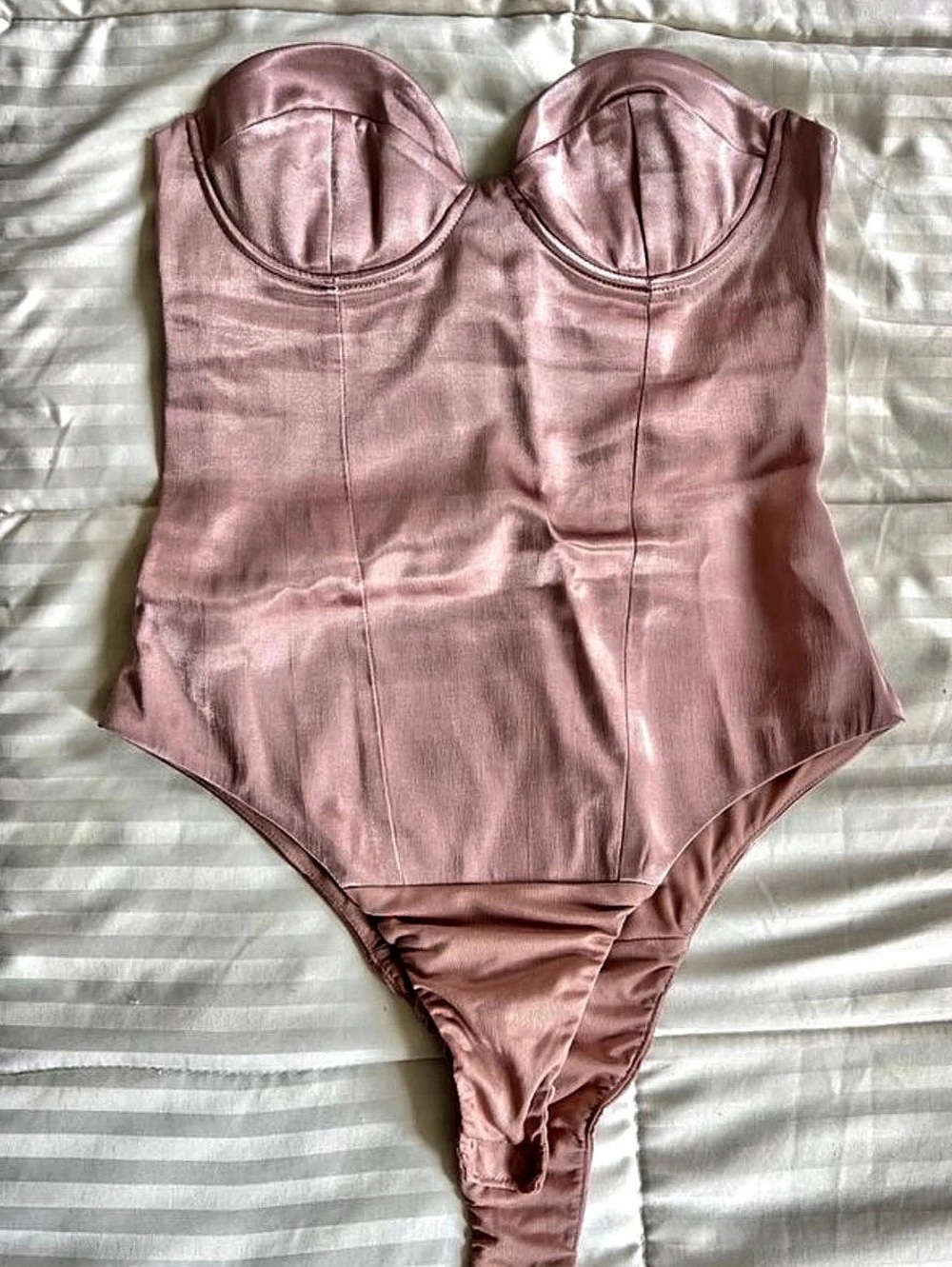 Zara Pink Corset Bodysuit SizeXS